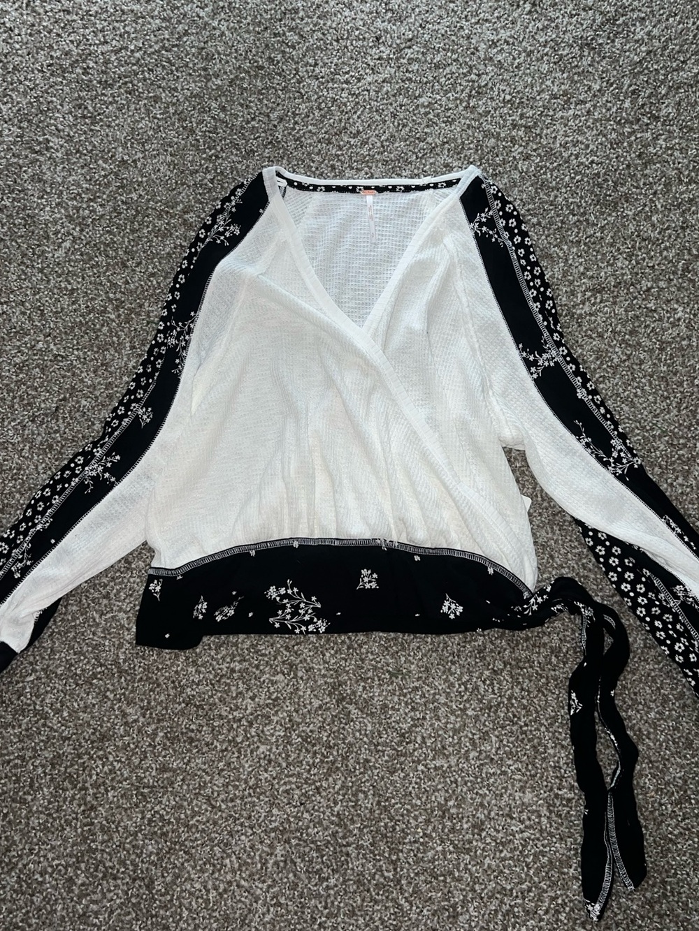 NWT free people auxton floral thermal top